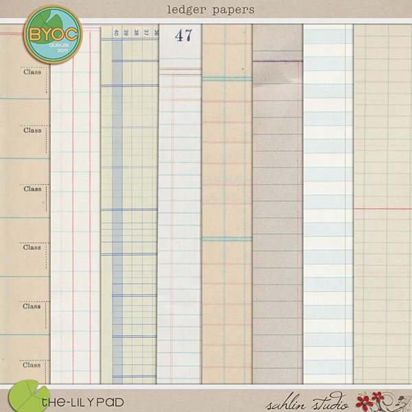Ledger papers by Sahlin Studio