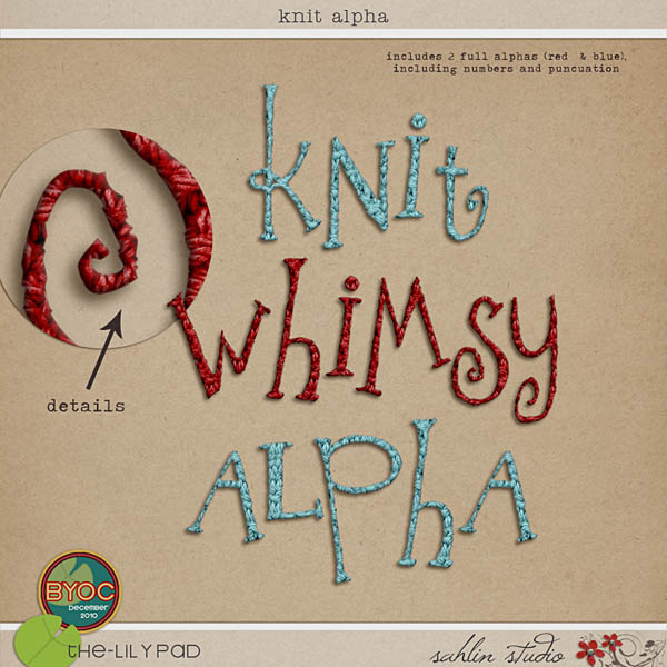 Knit Alpha by Sahlin Studio