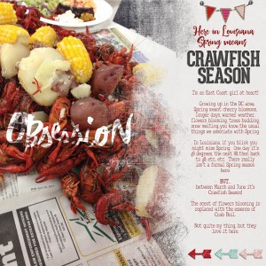 April 2017 Journaling Challenge - Crawfish Season