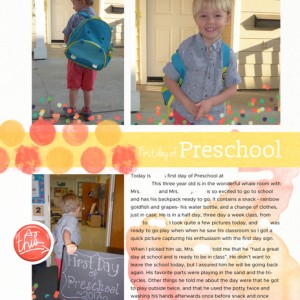 My boy went to school for the first time so I scrapped (instead of cleaning)