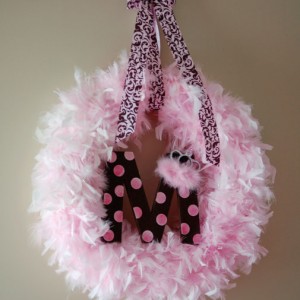 "M" Boa Wreath