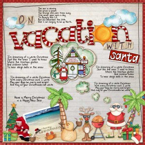 on vacation with santa