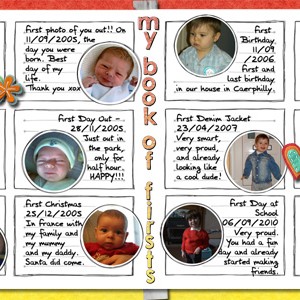 my book of firsts