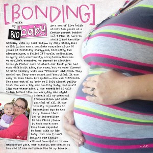 Bonding with my Bio Baby