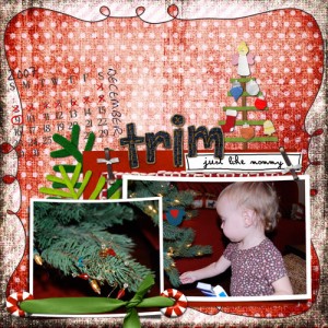 trimming the tree - just like mommy