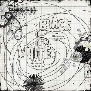 black and white