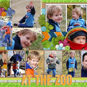 At the Zoo (Double Page)