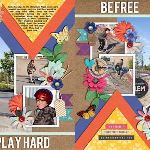Play Hard, Be Free (Double Page)