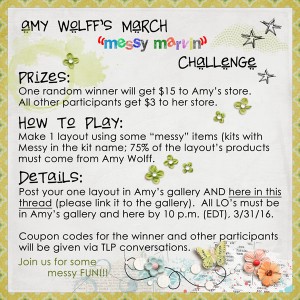 Amy Wolff's "Messy Marvin" March Challenge