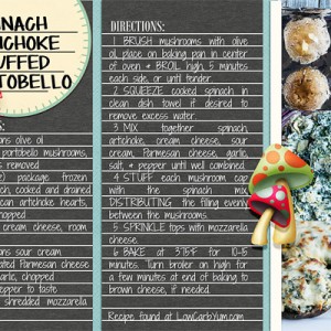 Spinach Artichoke Stuffed Portobello