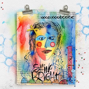 Shine-Bright-Laurie Line Drawing