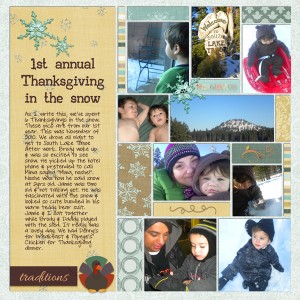 1st Thanksgiving in the snow