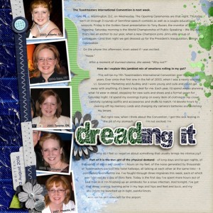 Dreading It - page 1 (Journaling Challenge, August 2016)