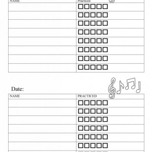 Piano Practice  Sheets