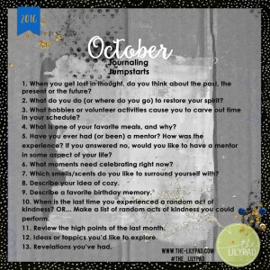 2016 | October Journaling Jumpstarters