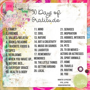 30 Days of Gratitude