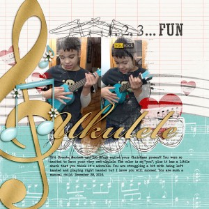 Ukulele Love - 12 Days of Art Journaling - Day #9
