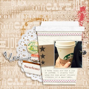 Love Coffee..to Go  (Feb scrap lift challenge)