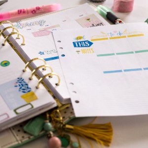 April planner spread