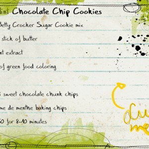 Mint chocolate chip cookies