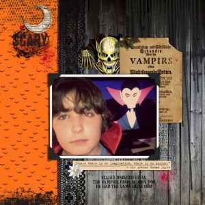 Halloween Recipe Scrap Challenge- Vampire Recipe