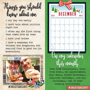30 Days of Lists #1 and 2