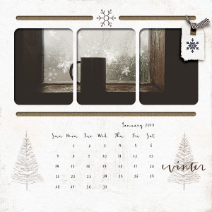 January 2018 Month Calendar