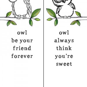 Owl Valentine Bookmarks