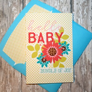 Hello Baby with matching envelope