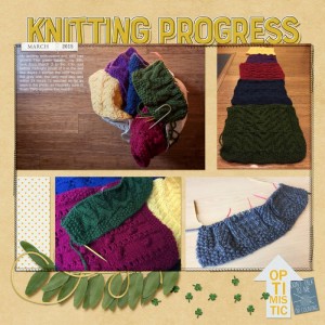 lucky speed scrap - knitting progress