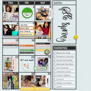 March Planner Review Page {right}