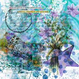 Garden art journal page