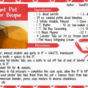 Instant Pot Lobster Bisque