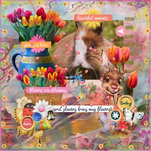 Art Journaling-April-Belated Mid-Month Playdate-Bright As A Bunny