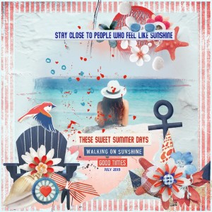 Slow Scrap-July-Red,White & Blue-Sky Blue