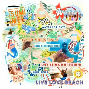 Art Journaling-Mid-Month Playdate-August-Sand-Beach-Summer
