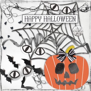 Halloween Bash B&W with a pop of color