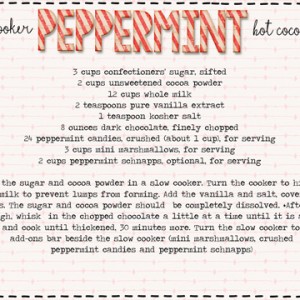 Slowcooker peppermint hot cocoa