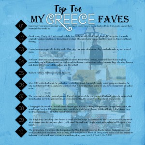 My Greece Faves (MOC8 Day 2: The List)