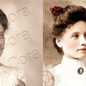 Aunt Cora (Colorized paint from sepia b4 &after)