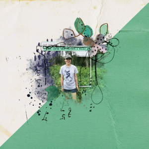 Into The Forest I will Go - SCRAPLIFT CHALLENGE - Mixed Media Monthly June