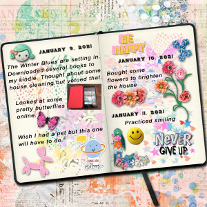 Jan 12 Art Journaling Diary