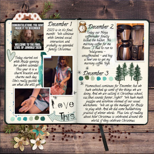 December Documented - Days 1-3 - MOC9 Art Journal