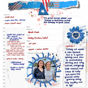 4th of July journaling page