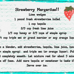Strawberry margaritas