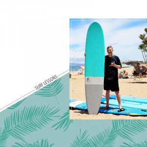 Surf lessons, left