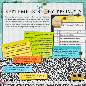 From the TLP blog: September School Story Prompts