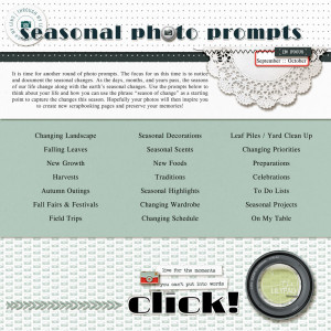 From the TLP Blog: Seasonal Photo Prompts