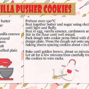 Recipe Card - Vanilla Pusher Cookies
