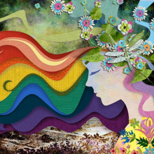 Rainbow Face-art